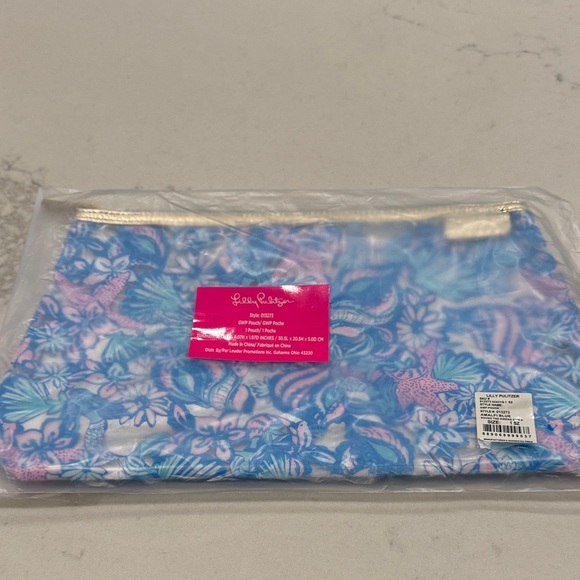 Floral Blue and Pink Plastic Clutch - Picture 9 of 9